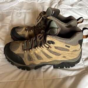 Merrel Moab Hiking Boot Men US 11 UK 10-5 EU 45 Tan Black Waterproof Solid Tread